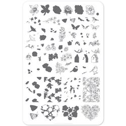 Delicate Garden (CjS-58) - Stampingplade, Clear Jelly Stamper